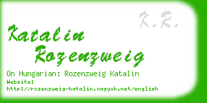 katalin rozenzweig business card